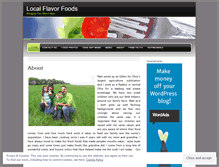 Tablet Screenshot of localflavorfoods.wordpress.com