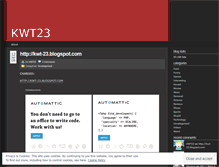 Tablet Screenshot of kwt23.wordpress.com