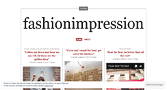 Desktop Screenshot of fashionimpression.wordpress.com