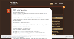 Desktop Screenshot of nishans.wordpress.com