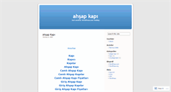 Desktop Screenshot of ahsapkapi.wordpress.com