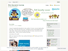 Tablet Screenshot of petsocietylover.wordpress.com