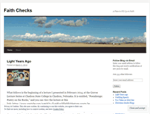 Tablet Screenshot of faithchecks.wordpress.com