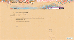 Desktop Screenshot of creacionesmar.wordpress.com