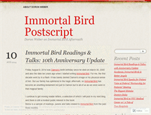 Tablet Screenshot of immortalbirdpostscript.wordpress.com