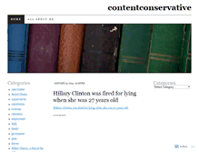 Tablet Screenshot of contentconservative.wordpress.com