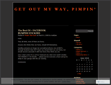 Tablet Screenshot of getoutmywaypimpin.wordpress.com