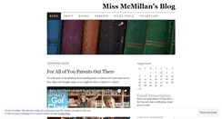 Desktop Screenshot of mcmillan.wordpress.com