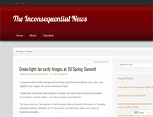 Tablet Screenshot of inconsequentialnews.wordpress.com