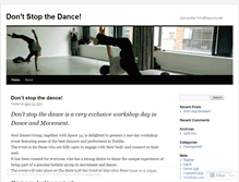 Tablet Screenshot of dontstopthedance.wordpress.com