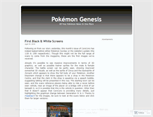 Tablet Screenshot of pokemongenesis.wordpress.com