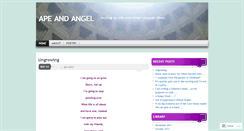 Desktop Screenshot of apeandangel.wordpress.com