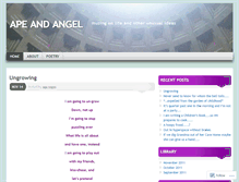 Tablet Screenshot of apeandangel.wordpress.com