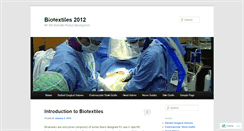 Desktop Screenshot of biotextiles2012.wordpress.com