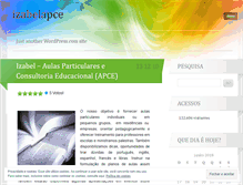 Tablet Screenshot of izabelapce.wordpress.com