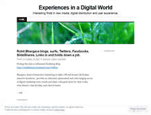 Tablet Screenshot of digitalexperience.wordpress.com