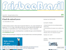 Tablet Screenshot of frisbeebrasil.wordpress.com