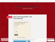 Tablet Screenshot of heritageunplugged.wordpress.com