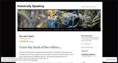 Desktop Screenshot of holisticallyspeaking.wordpress.com