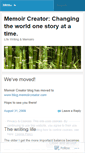 Mobile Screenshot of memoircreator.wordpress.com