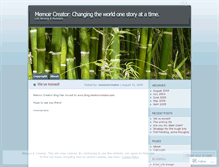 Tablet Screenshot of memoircreator.wordpress.com
