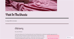 Desktop Screenshot of pinkinthesheets.wordpress.com