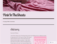 Tablet Screenshot of pinkinthesheets.wordpress.com