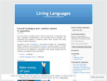 Tablet Screenshot of livinglanguages.wordpress.com