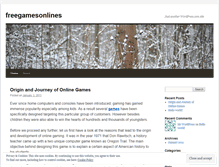 Tablet Screenshot of freegamesonlines.wordpress.com