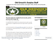 Tablet Screenshot of oldgrouchsurplus.wordpress.com