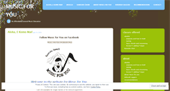 Desktop Screenshot of musicforyouhawaii.wordpress.com