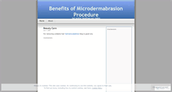 Desktop Screenshot of microdermabrasionadvice.wordpress.com