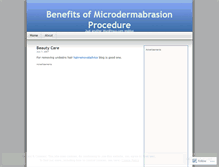 Tablet Screenshot of microdermabrasionadvice.wordpress.com