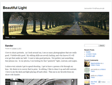 Tablet Screenshot of beautifullightphotos.wordpress.com