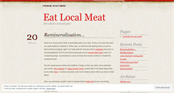 Desktop Screenshot of eatlocalmeat.wordpress.com