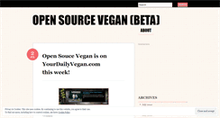 Desktop Screenshot of opensourcevegan.wordpress.com