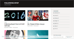 Desktop Screenshot of followingkpop.wordpress.com