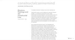 Desktop Screenshot of constructalcaninemind.wordpress.com