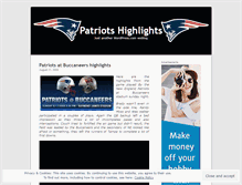 Tablet Screenshot of patriotshighlights.wordpress.com