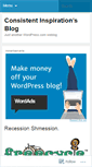 Mobile Screenshot of consistentinspiration.wordpress.com