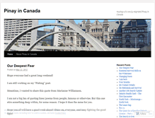 Tablet Screenshot of pinayincanada.wordpress.com