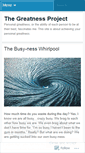 Mobile Screenshot of greatnessproject.wordpress.com