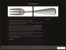 Tablet Screenshot of ladywithafork.wordpress.com