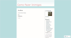 Desktop Screenshot of comofazerinimigos.wordpress.com