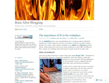 Tablet Screenshot of burnafterblogging.wordpress.com