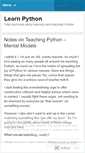 Mobile Screenshot of learnpython.wordpress.com