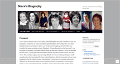 Desktop Screenshot of gracesbiography.wordpress.com