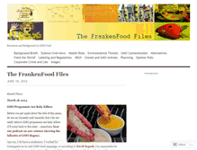 Tablet Screenshot of frankenfoodfiles.wordpress.com