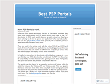 Tablet Screenshot of bestpspportals.wordpress.com