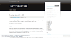 Desktop Screenshot of networkingit.wordpress.com